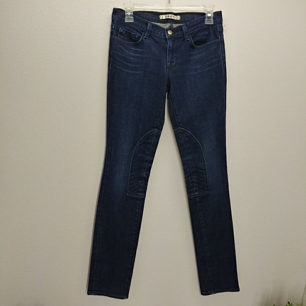 J BRAND SUZUKI motorcycle women's skinny jeans dark blue size 27